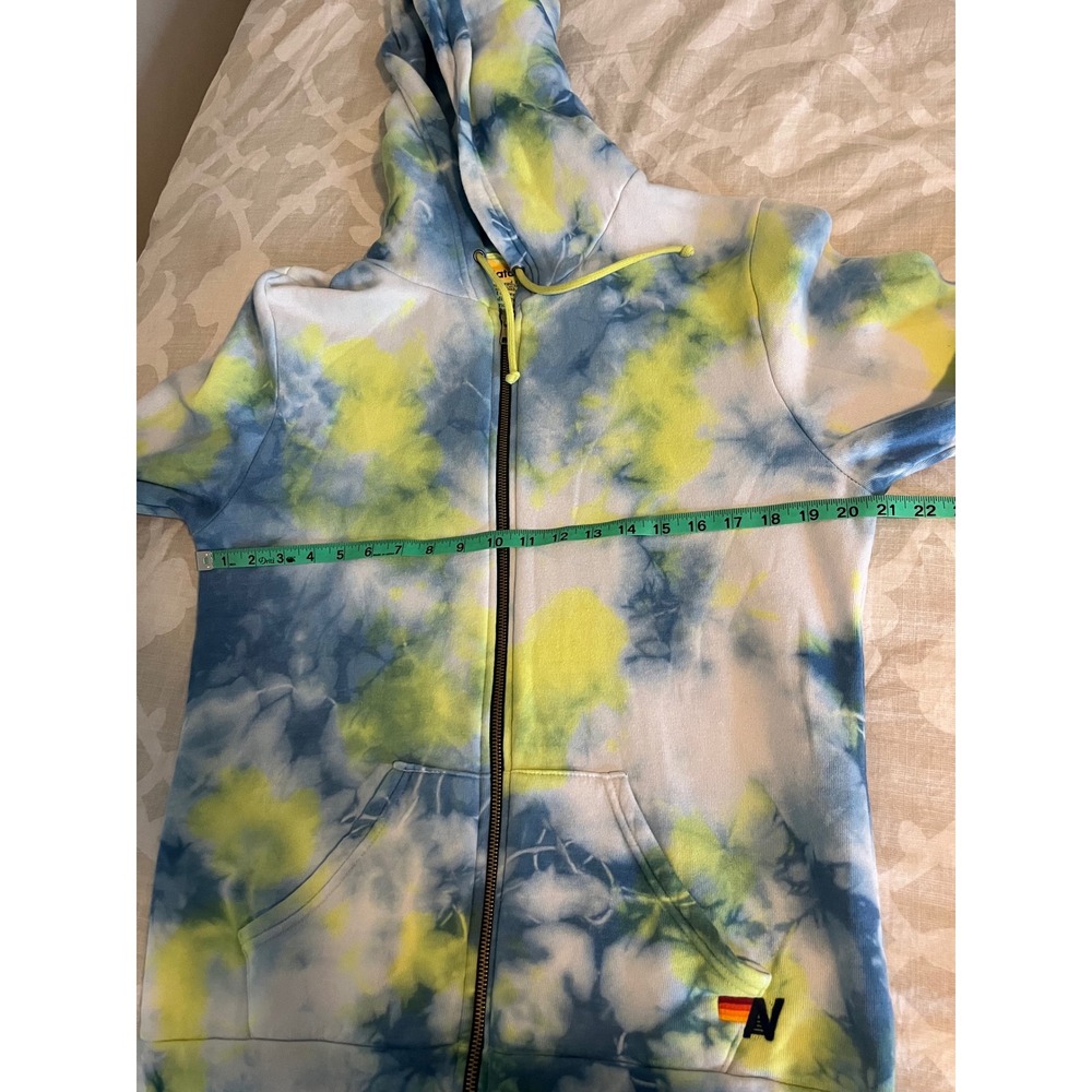Aviator Nation Blue Yellow Tie Dye Zip Hoodie and Joggers Set Large - Picture 8 of 9
